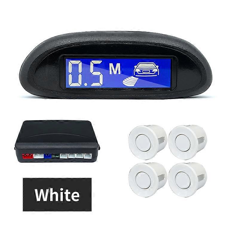 Hippcron Parksensor für Auto mit Auto Parktronic Reverse LED Monitor 4 Sensoren Radarwarnersystem Hintergrundbeleuchtung Display
