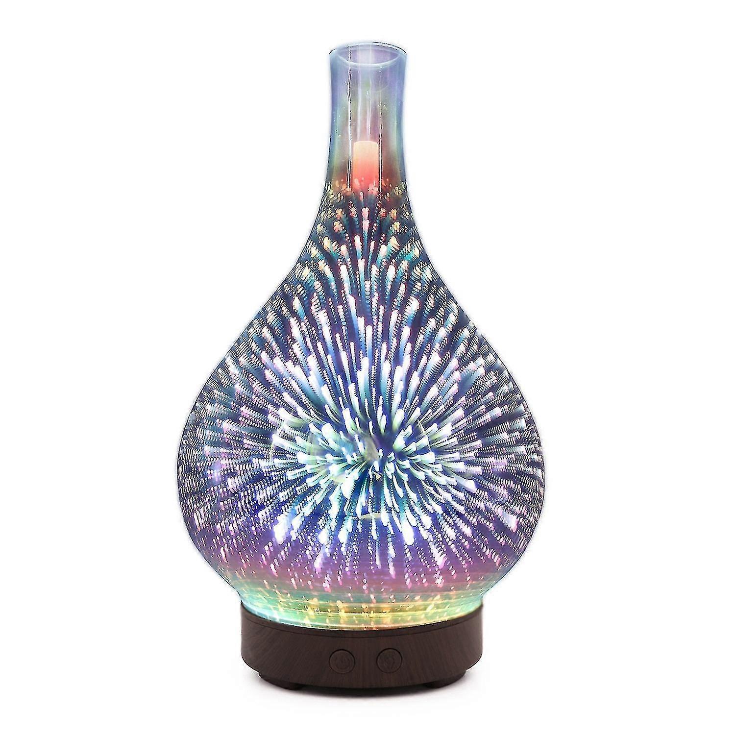 3d Glass Oil Diffuser Usb N Vase Aroma 7 S S For Home Led Lamp