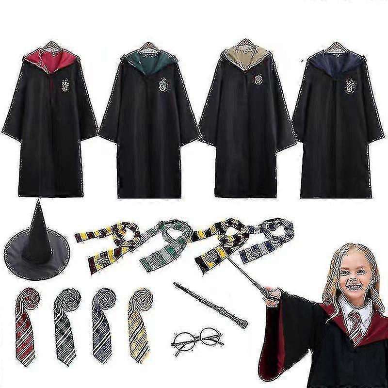 6pc Set Magic Wizard Cosplay Fancy Rochie Cape Mantie Halloween Crăciun Paște Costu