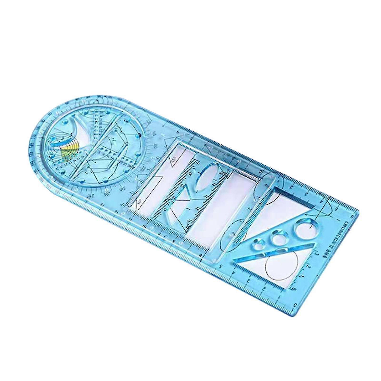 Multifunctional Geometric Ruler Geometric Drawing Template Measuring Tool For School Office Supplies