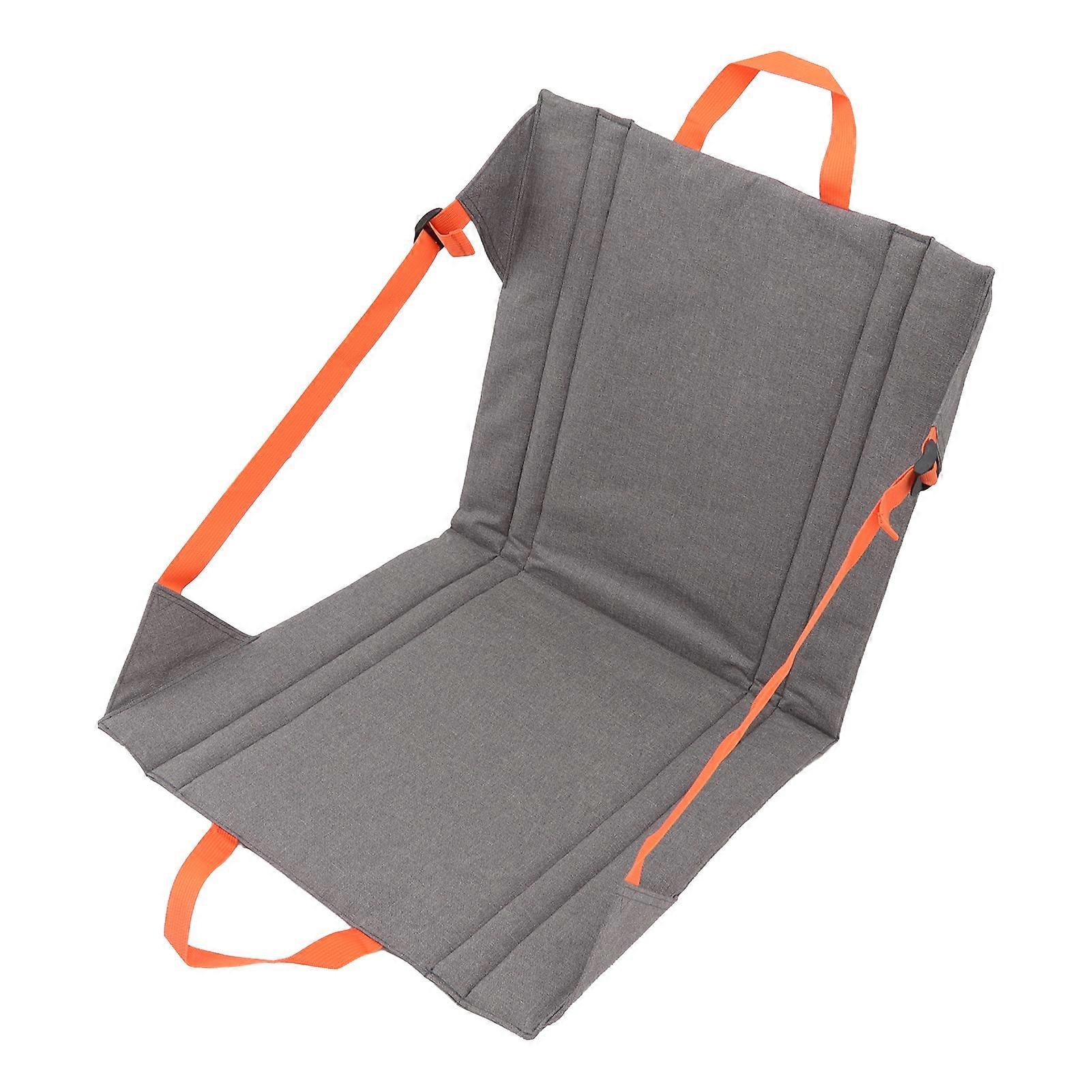 ポータブルスタジアムチェア調節可能な折りたたみ式スタジアムチェアクッション、背もたれ付きバックメッシュバッグ屋外キャンプパーク用