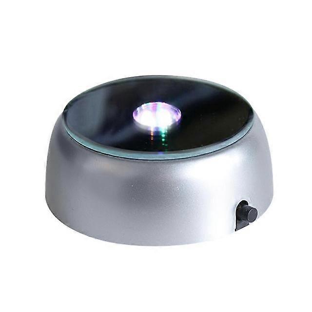 4 LED Luminous Base Light Colorful Round Stand Base for Cocktail Crystal Glass Transparent Objects Display