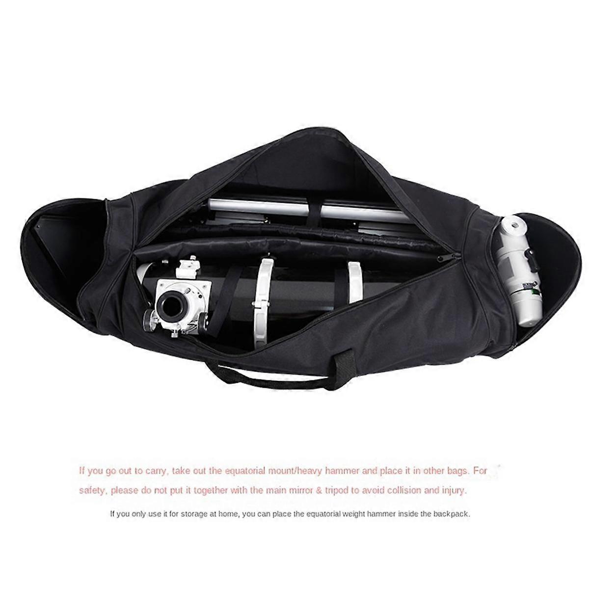 Astronomical Telescope Thickened Small Black Backpack Outdoor Portable Storage Bag