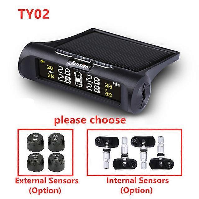 CarCigarette Lighter Wireless UniversalUSB DigitalVehicle Sensors Tire Pressure Alarm System 4 External Internal
