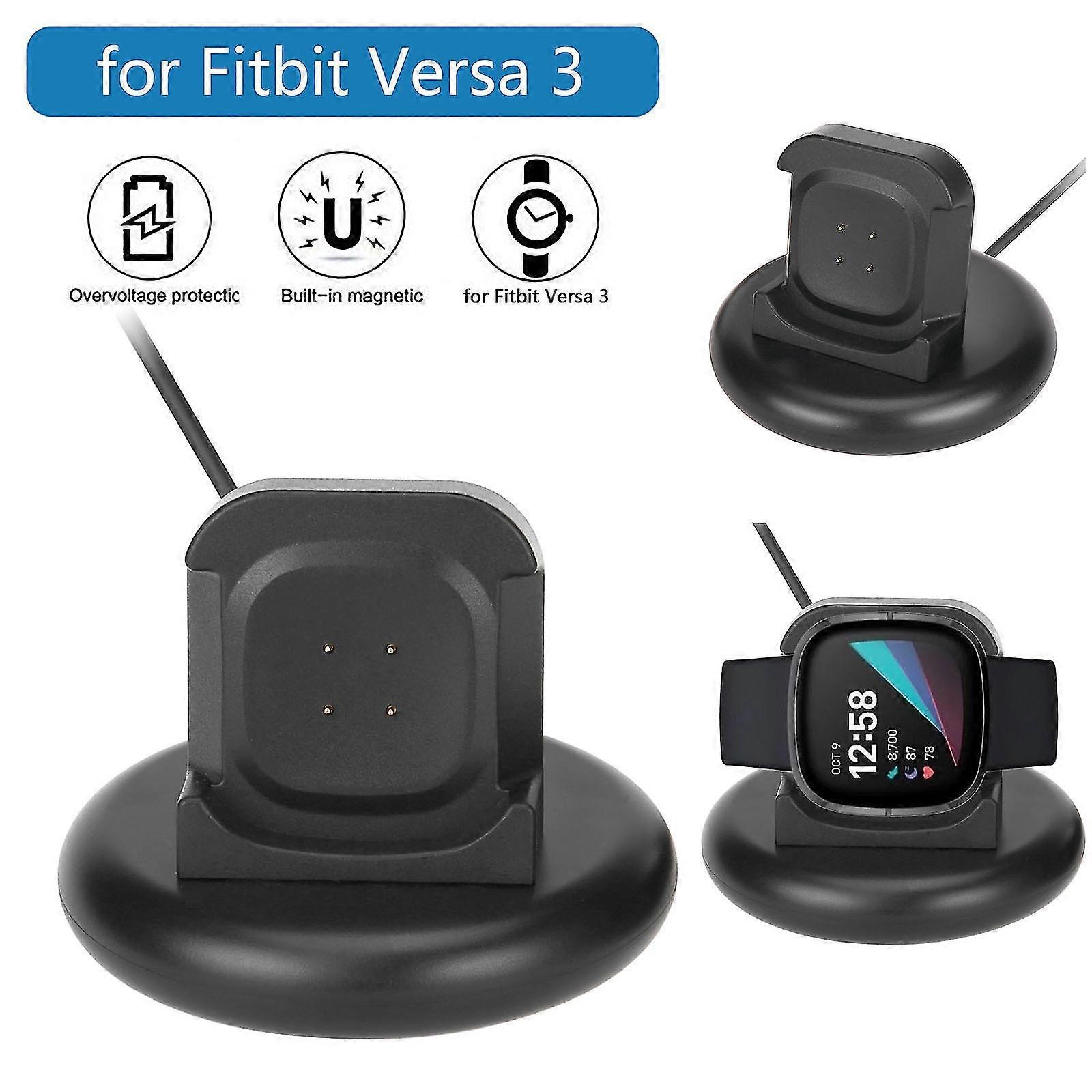 For Fitbit Versa 3 Smart Watch Charging Dock Charger Cradle With Usb Cable