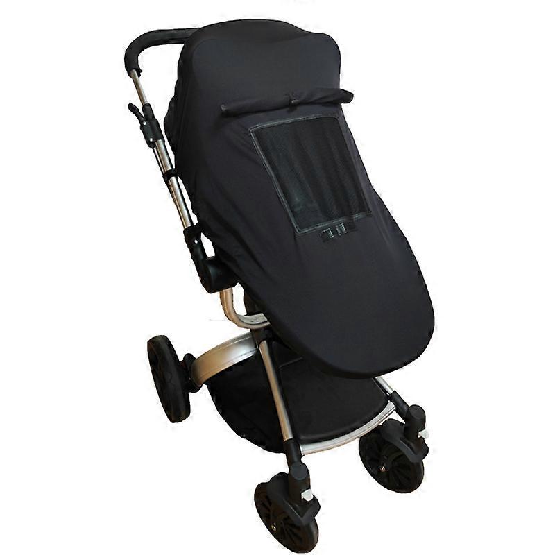 Baby stroller sun visor (black), baby and toddler sun visor with observation window, universal baby stroller, sun protection against UV rays, baby str