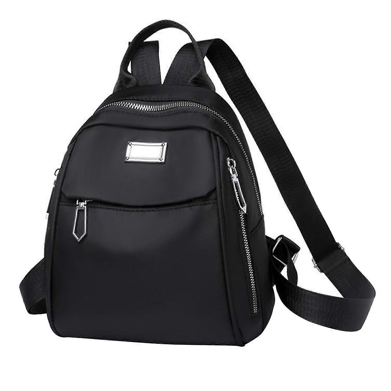 Women Solid Oxford Cloth Adjustable Strap Waterproof Lightweight Travel Backpack