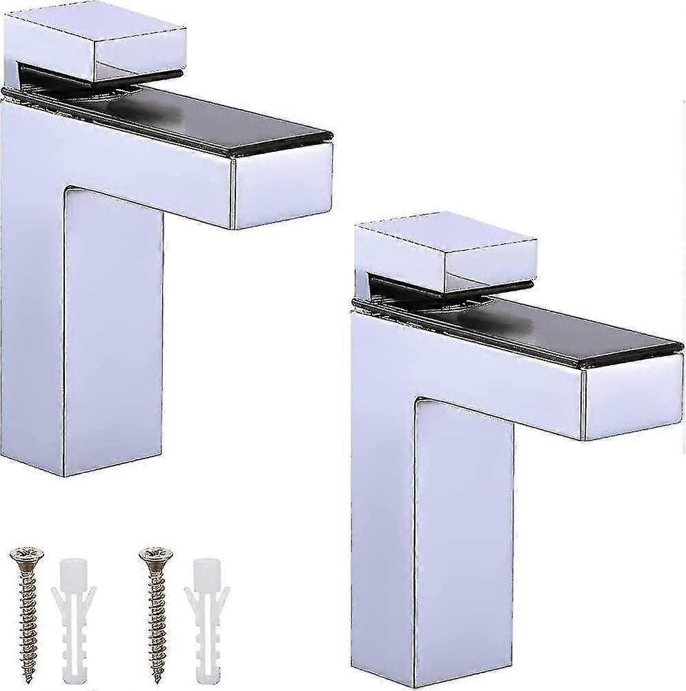 2pcs Gift Adjustable Glass Shelf Bracket, Shelf Support Wall Bracket
