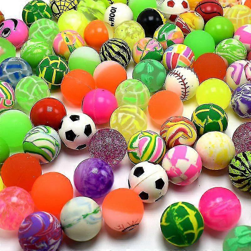 50pcs Bouncy Balls 30mm y compris Mixed Color Bouncy Ball