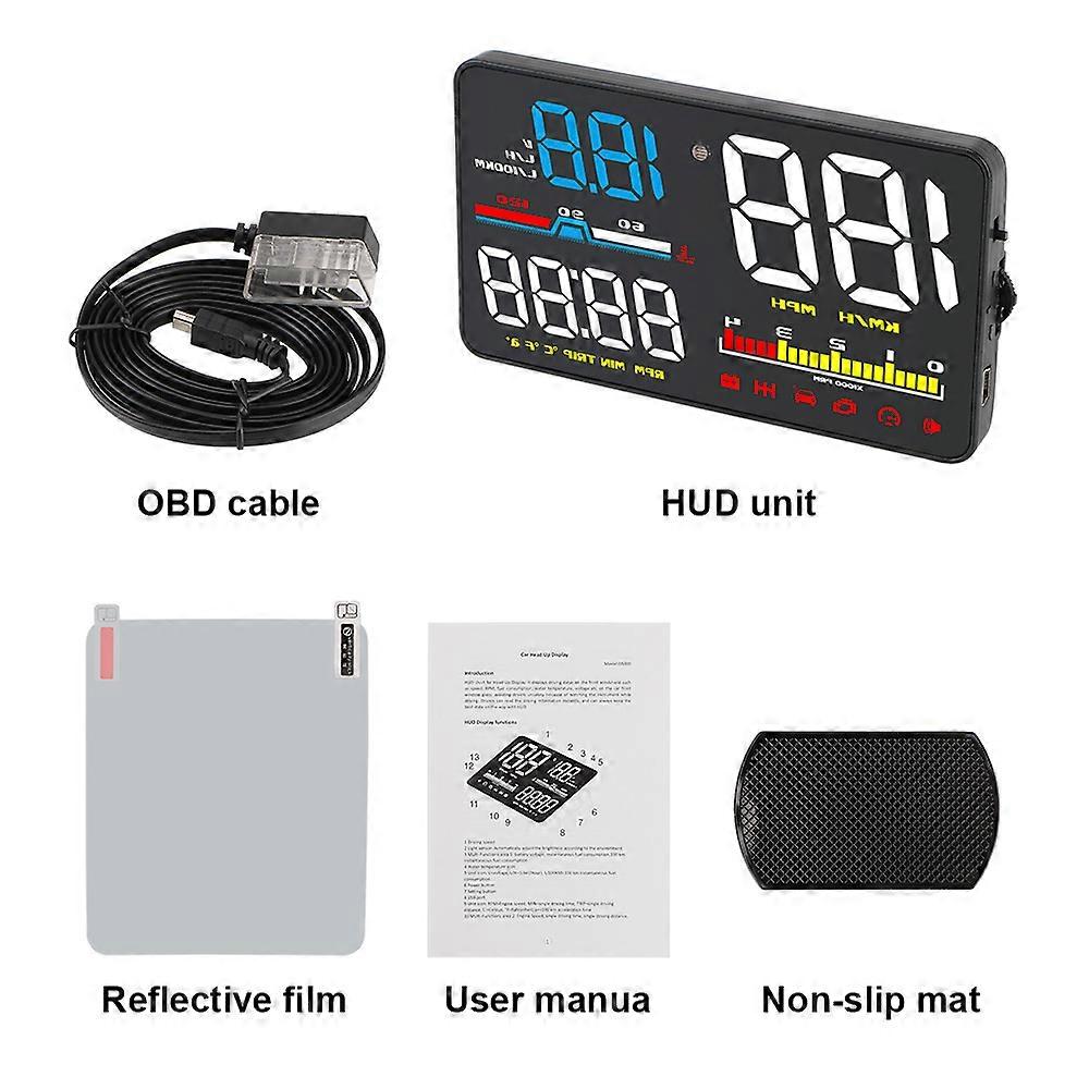 HUD Car OBD2 Head Up Display On-board Computer Speedometer Windshield Projector Diagnostic Tools Digital Automobile Accessories