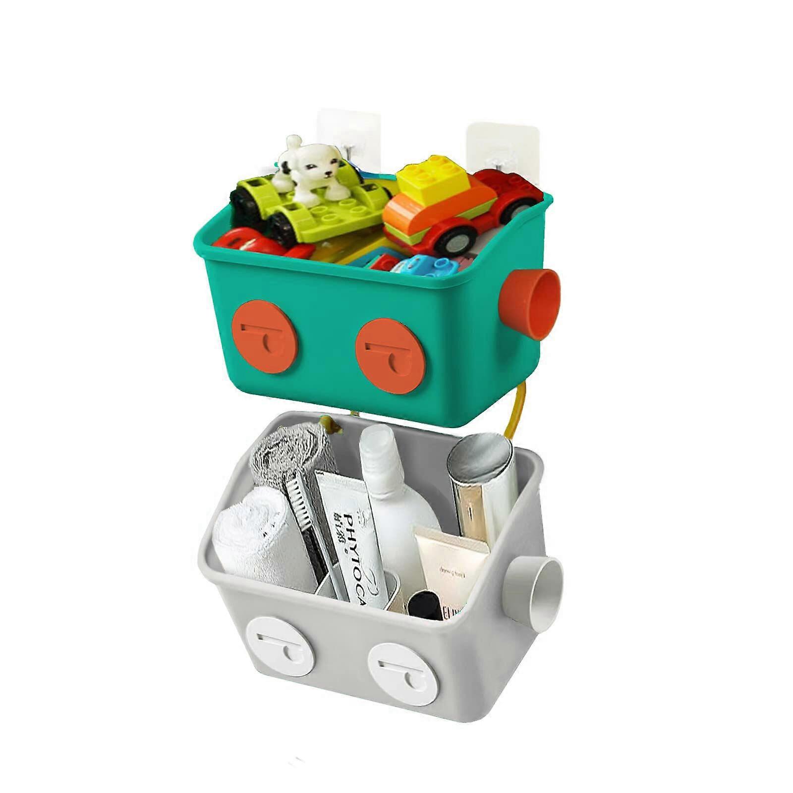 50% OFF, Bath Toy Storage Organizer Basket - 2Pack Wall Mounted Hanging ...