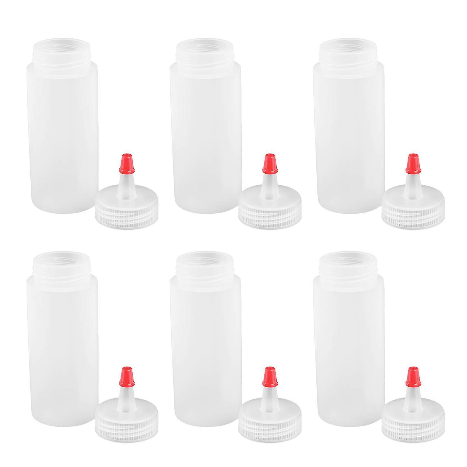 6pcs 120ML 4OZ Multi-fiunctional Plastic Squeeze Bottles Capacity Dispenser for Liquid Glue Construction