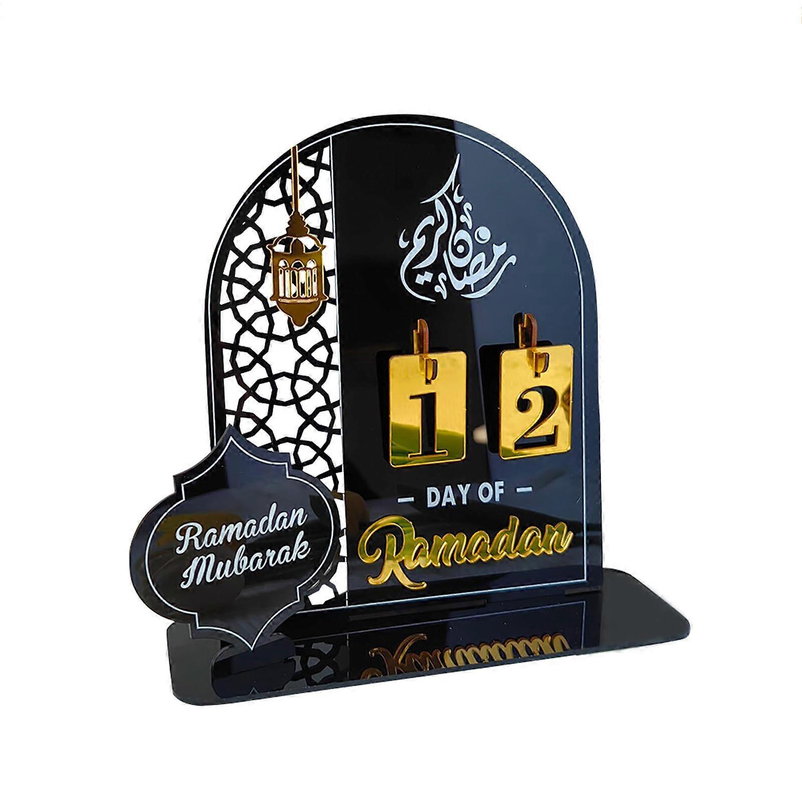 Ramadan Countdown Calendar 2024 Eid Mubarak Table Decoration Acrylic Home Decor,Promotion