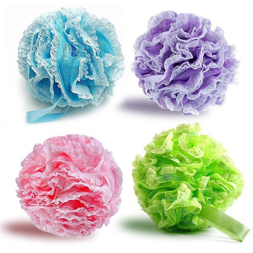 Soft Body Bath Sponge Shower Sponge Soap Sponge Puff 4-Pack