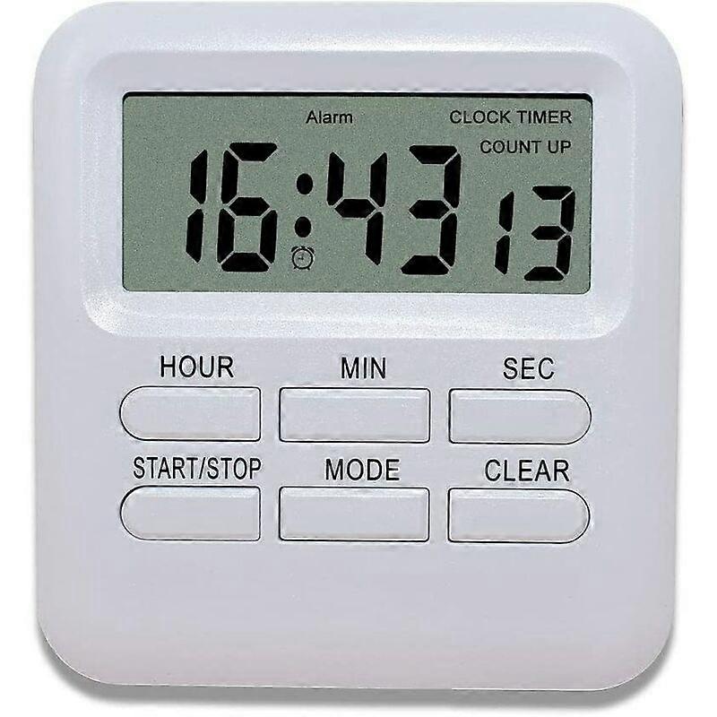 Digital Timer with Clock/Alarm Function 3-in-1 Magnetic Kitchen Timer Countdown Stopwatch Timer