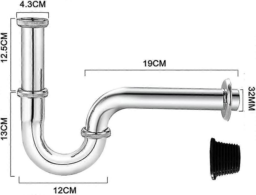 Universal Pipe Siphon, Siphon, Chrome Washbasin Siphon, Siphon For Washbasin