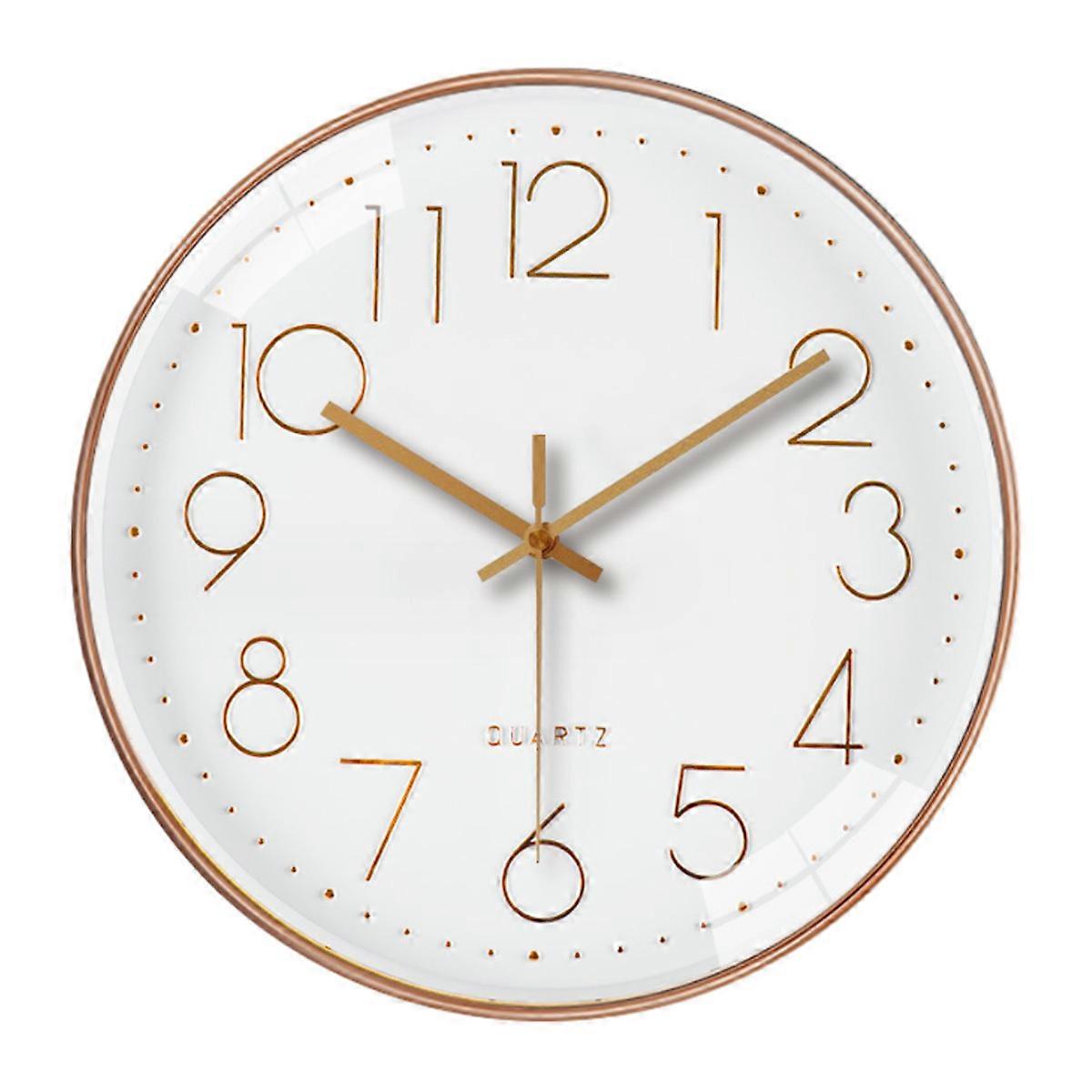 Round Wall Clock, Silent, Battery-Powered