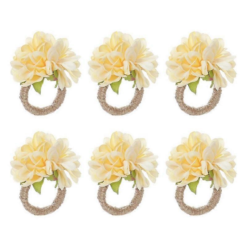 Anelli di tovagliolo di perla, portatovaglioli rustico di rosa fiore cena portatovaglioli per la decorazione della tavola Cham