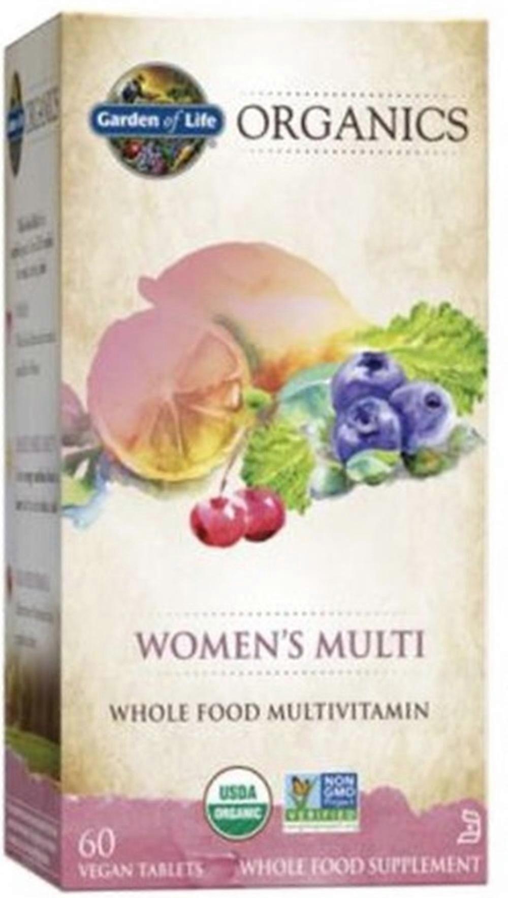 Garden of Life Organics Women's Multi - Whole Food Multivitamin (60 Vegan Tabs)