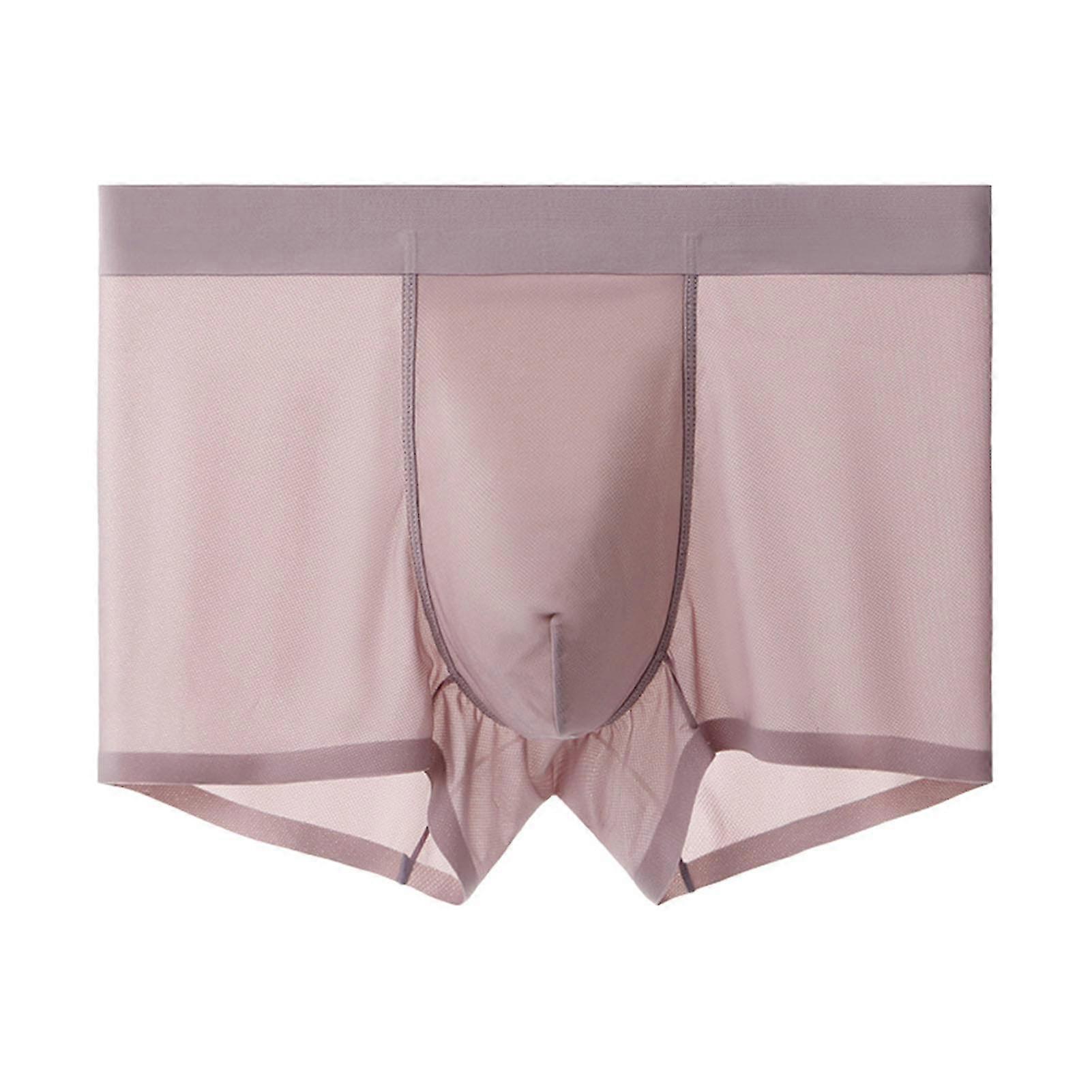 Herren \ 's Eis Seide Unterwäsche U Convex Design Low Rise Boxers Short