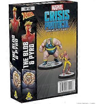 Marvel Crisis Protocol The Blob & Pyro Miniature Game