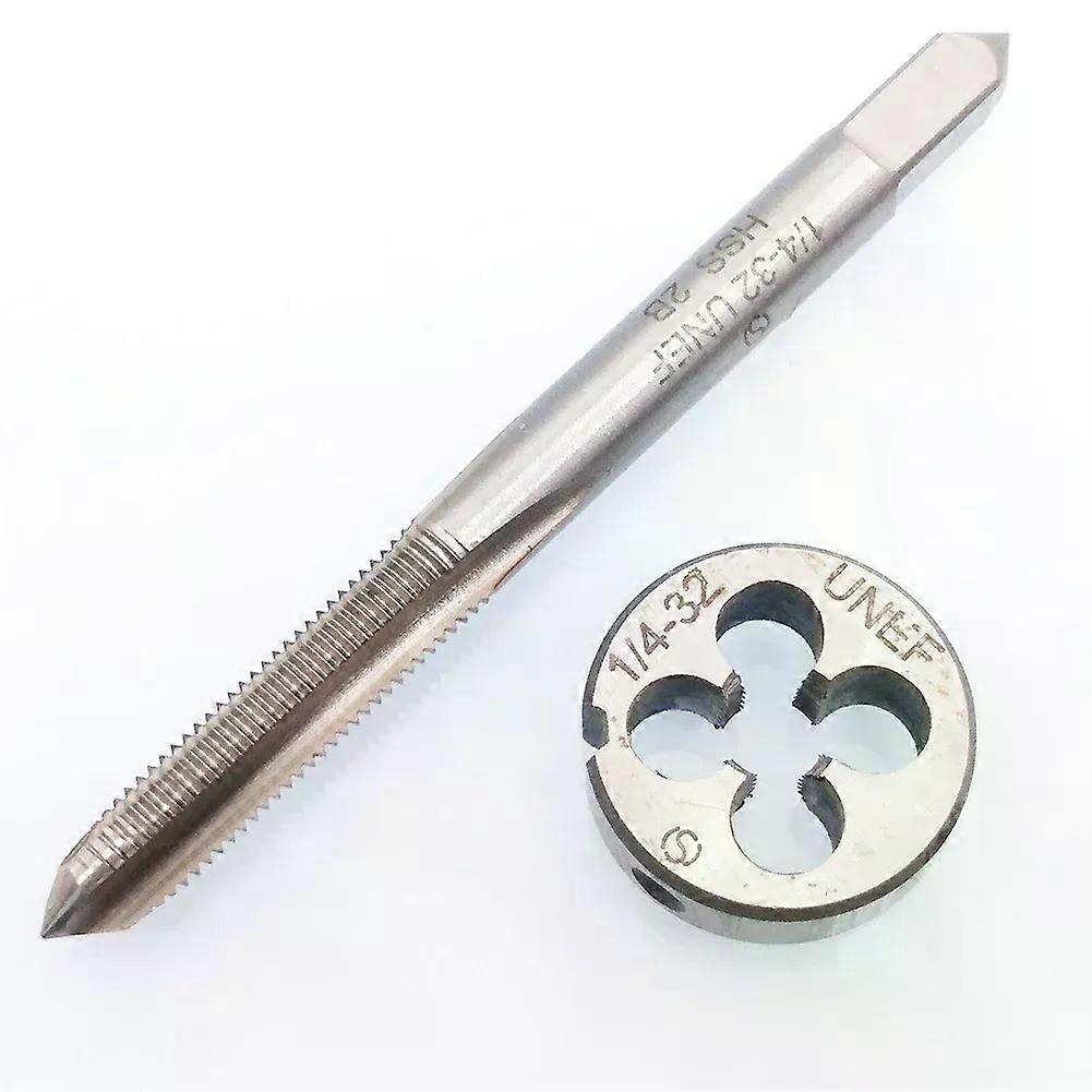 1/4-32 UNEF Tap And Die Set HSS Round Threading Die Right Hand Tap For Broken Screws Remover Repairing Tools Hand Manual Tools