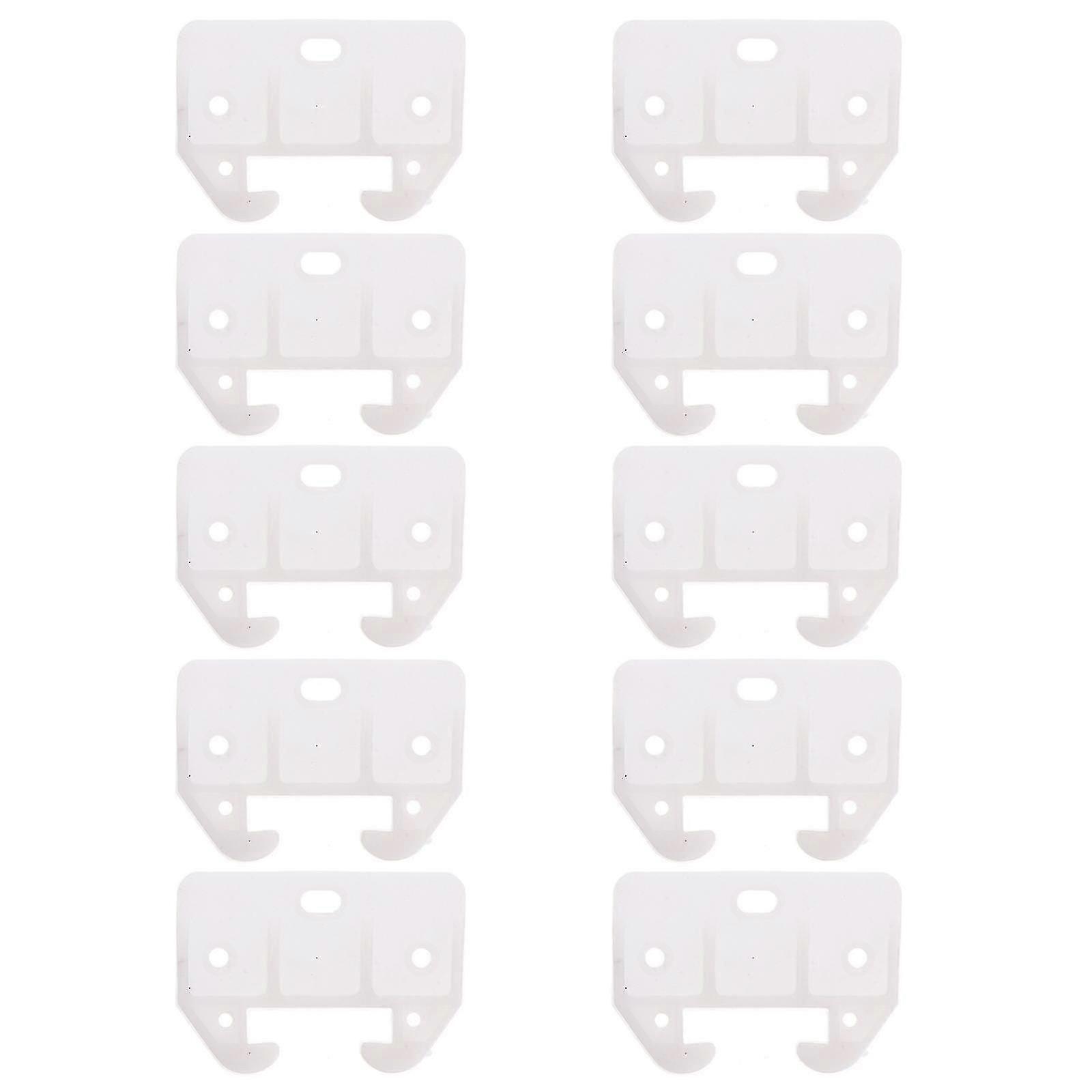 10pcs Kunststoffschublade Track Guides Slides Ersatz Möbelteile (weiß)