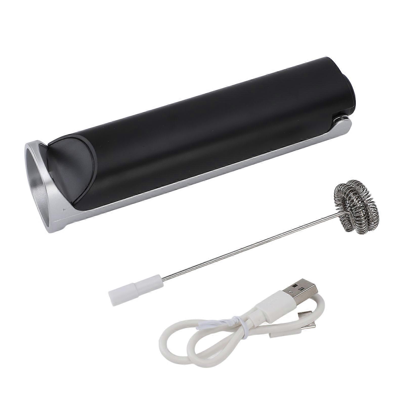 Handhållen mjölkskummare svart färg dubbelt båghuvud 3 växlar justerbar elektrisk skummaskin för kaffe