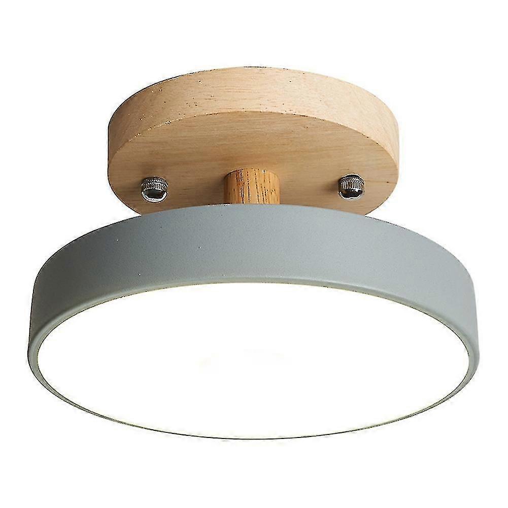 Ceiling Lights Modern Led Nordic Wood Lighting Fixture Indoor-gray