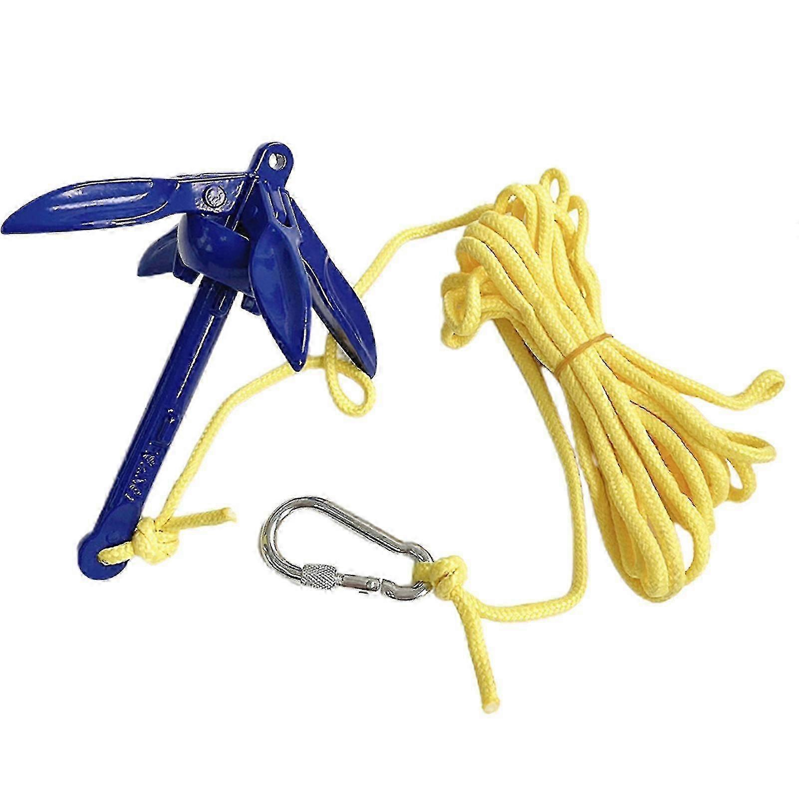 Foldable Aluminum Anchor Kit With Rope For Canoe Kayak Small Boat