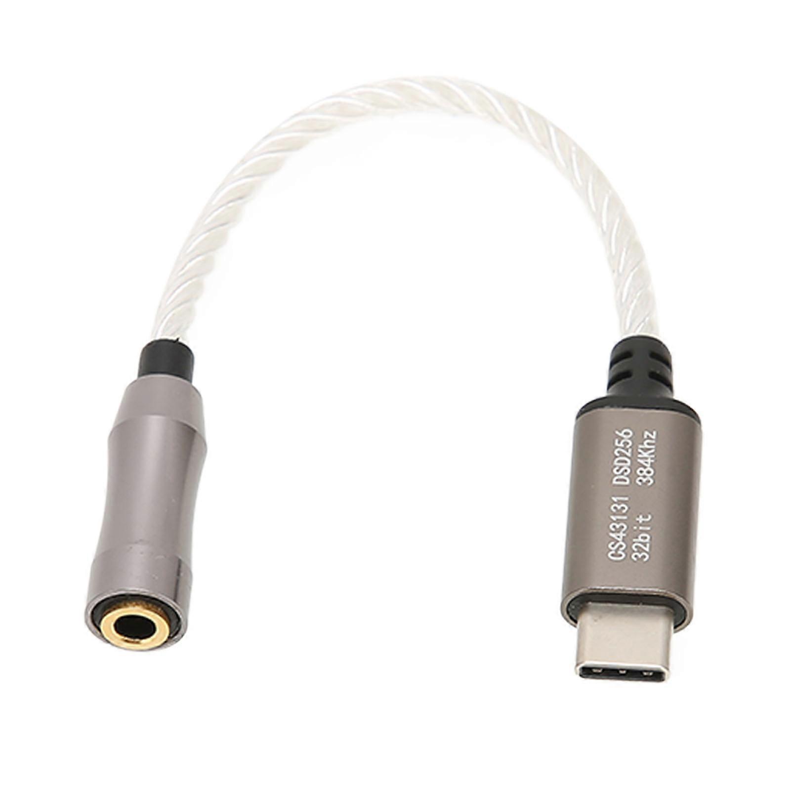 Type C to 3.5mm Headphone Amplifier 15cm/5.9in 120dB Headphone Amplifier for Android PC