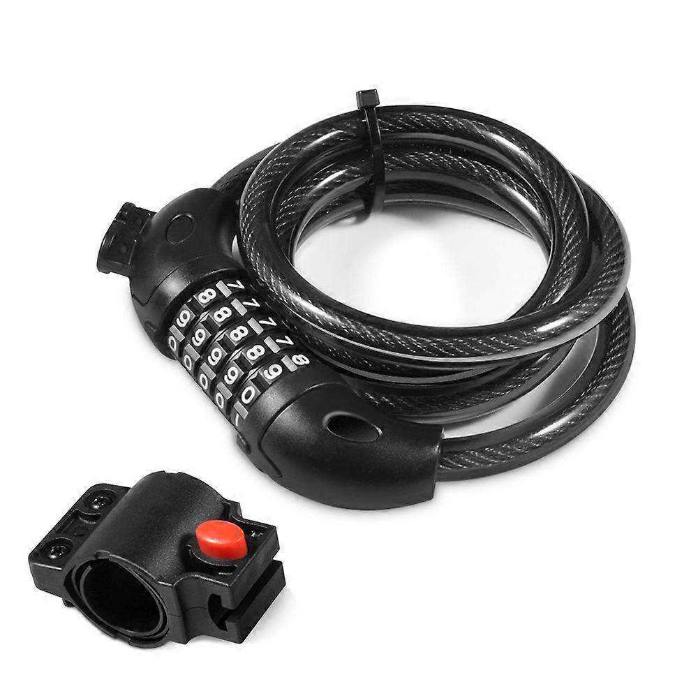 Bike Lock Cable Ejoyous 5 Digit Combination Bicyle Lock Cable Self Coiling Resettable Mountain