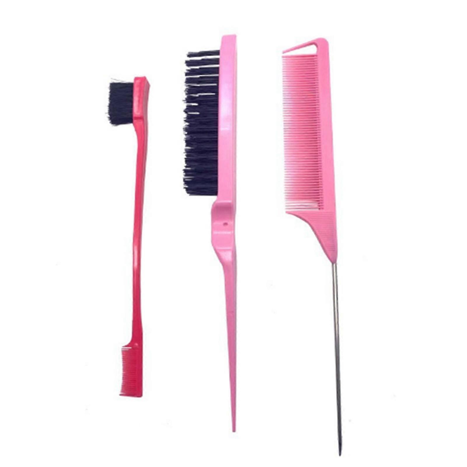 2pcs Brush Sets Brush And Comb For Control Wig Brush Double-sided Brush Smooth Comb Comb Mouse-tail Comb
