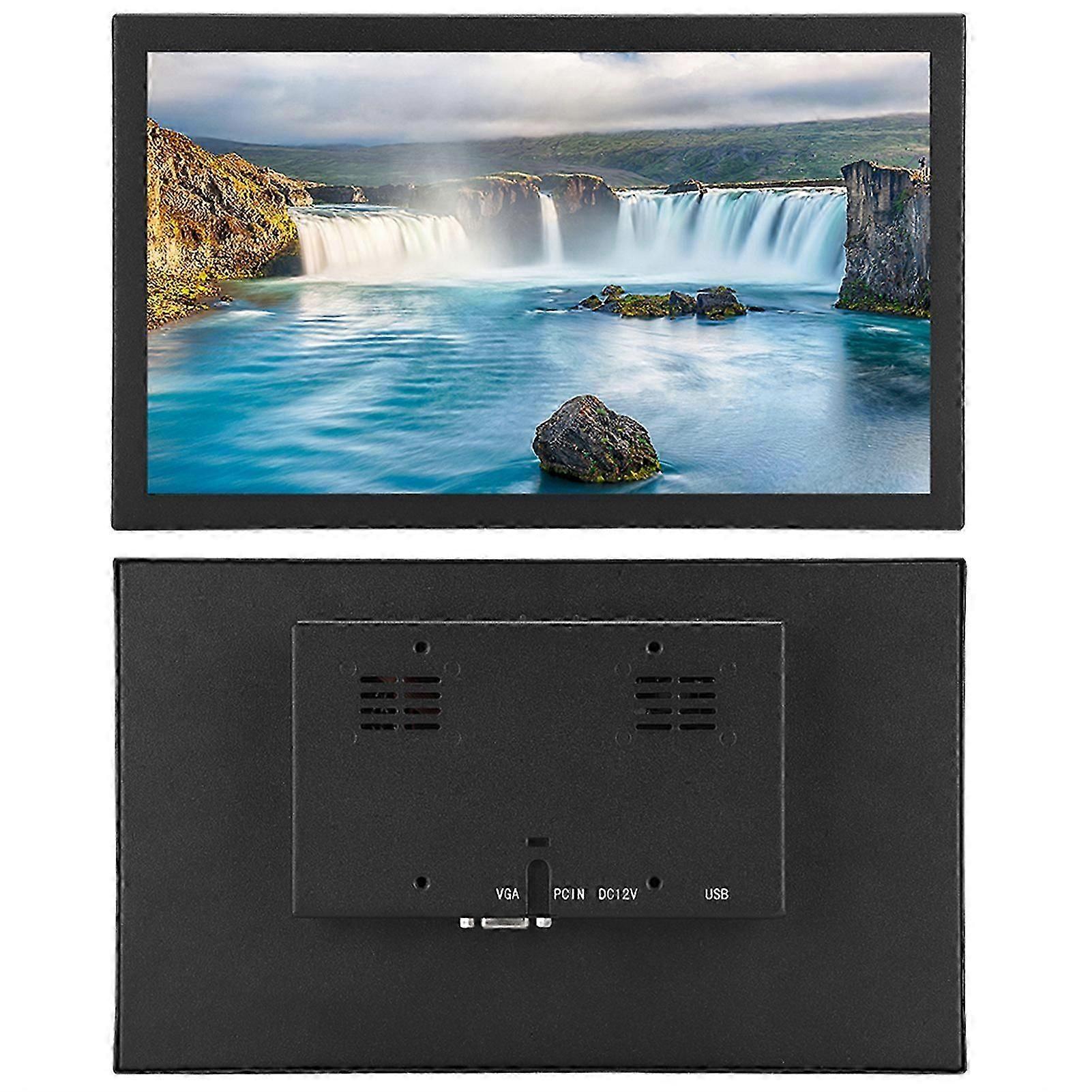全高清 11.6 英寸 16:9 TFT 宽屏 1000:1 对比度嵌入式全金属工业显示器 (100-240V)(欧盟插头)