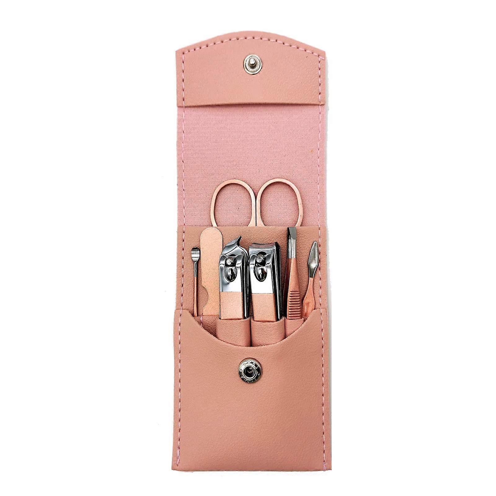7 PCS Nail Clipper Set Champagne Color Stainless Steel Tools for Manicure and Pedicure, Durable and Stylish Design