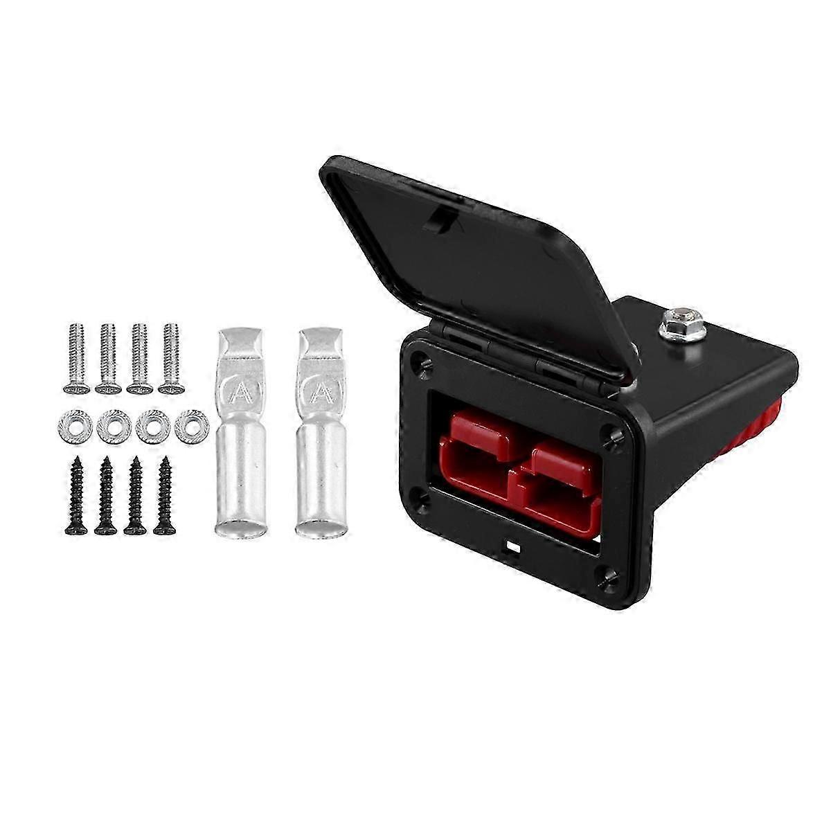 Plug Holder compatible with Anderson Plugs 175A Panel Base with Dust Cover High Current Portable Connector Fixi