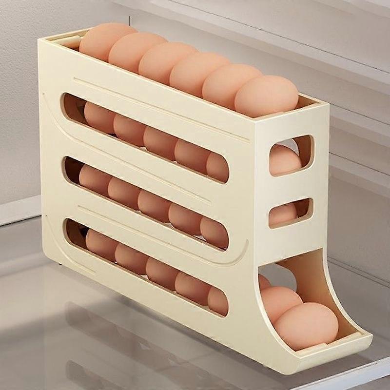 Refrigerator Egg Storage Box Kitchen Egg Box Storage Egg Box Four-Layer Dedicated Egg Carton Egg Rolling Egg Storage Box