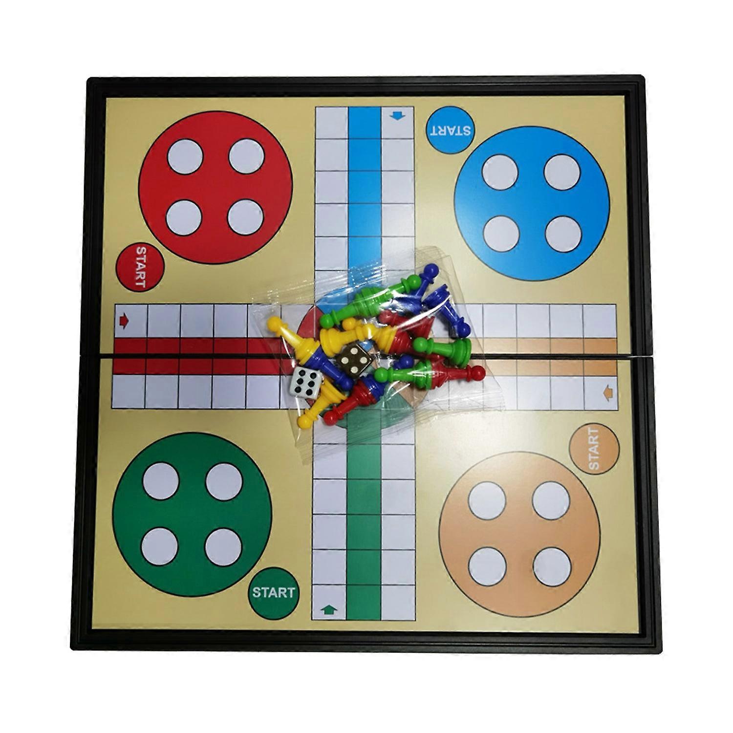 Portable Magnetic Ludo Board Games Folding Flight Game Flying Chess Entertainment Educational Gift f