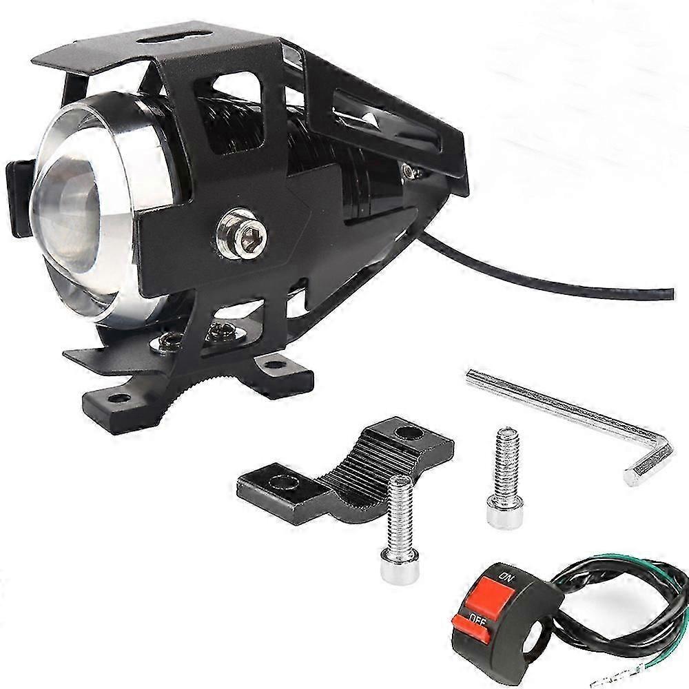 Additional Motorcycle Spotlights LED Headlights With Switch U5 Fog Lights 12-80V Scooter Headlamp Foglights Auxiliary Car Lamp