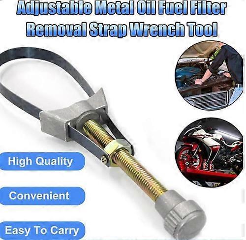 Auto Car Diameter Adjustable Heavy Oil Filter Removal Strap Wrench Tool