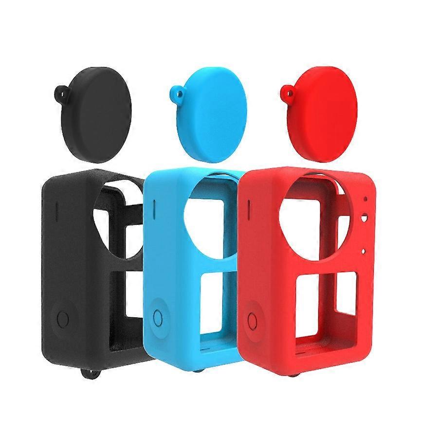 For DJI Osmo Action 3 Silicone Protective Case Lens Cap
