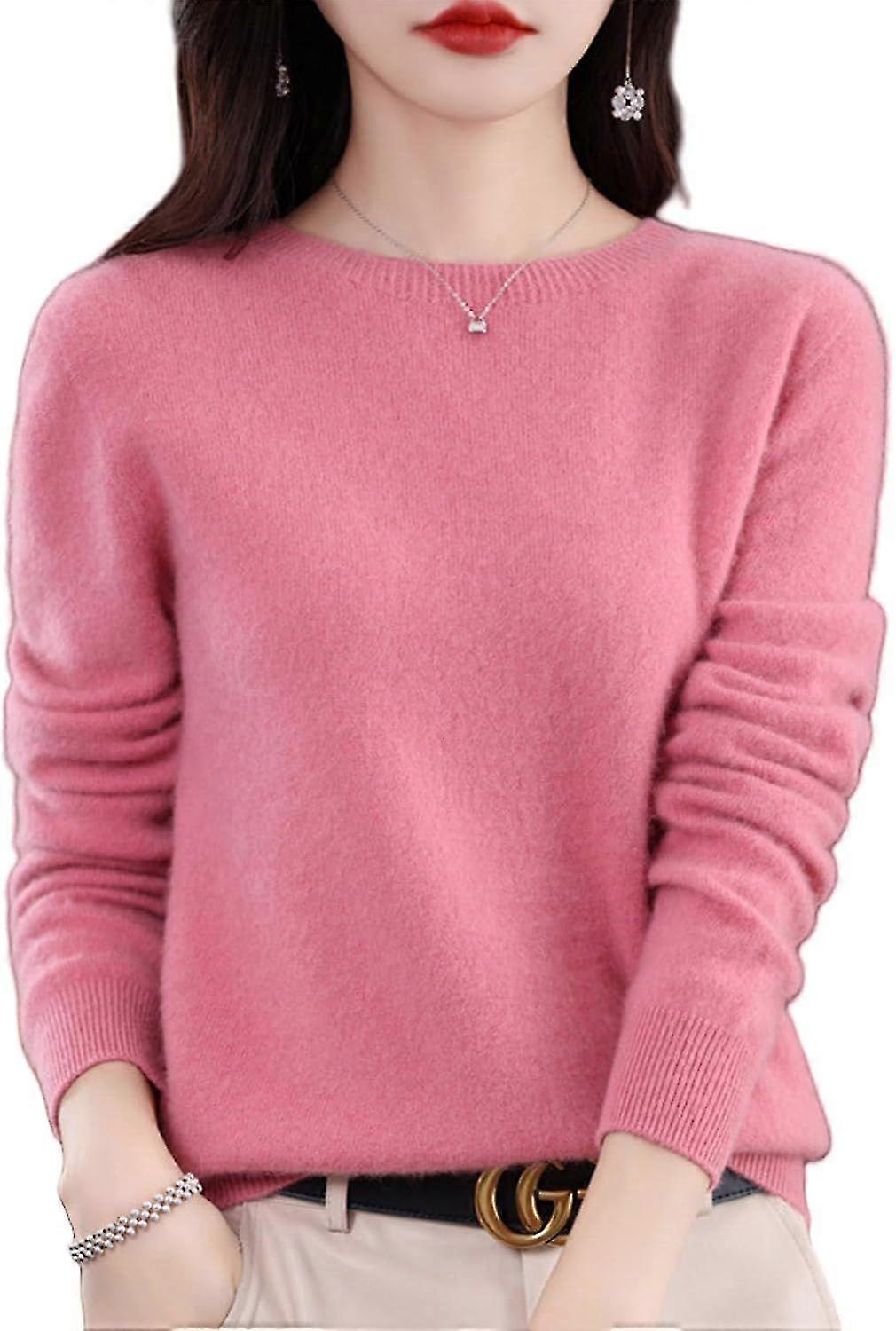 Pulls en cachemire pour femmes, Pull en cachemire pour femmes, Pull en cachemire à col rond à manches longues doux S