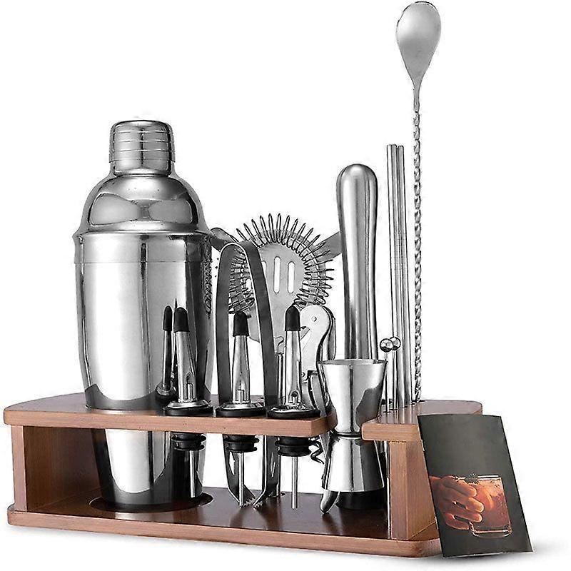 Kit de coctelera Bartender con soporte 16 piezas