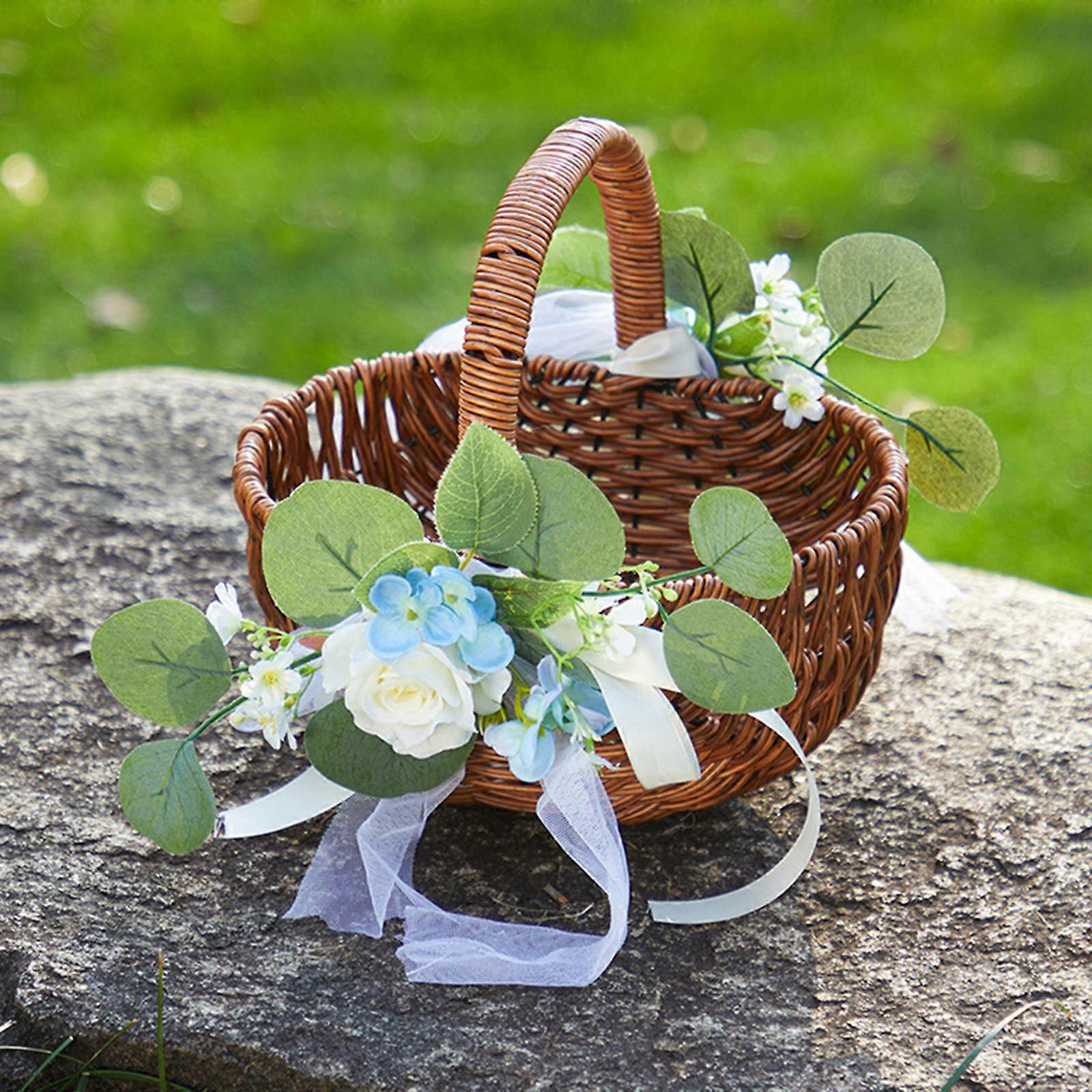 Handcrafted Wicker Picnic Basket Set for Dining