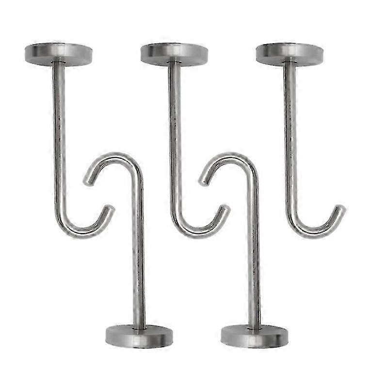 5 Pcs Wall Mount Ceiling Hooks, Hooks,Stainless Steel Round Base Ceiling Hanger,Ceiling Hooks for H