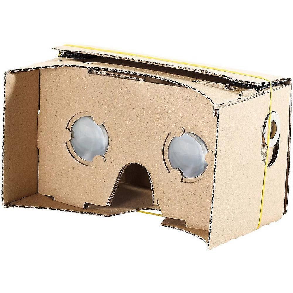 Cardboard Kit with 3D Virtual Reality Compatible with Androd Easy Setup Instructions Machine Cut Construction Lenses HD Visual Experience