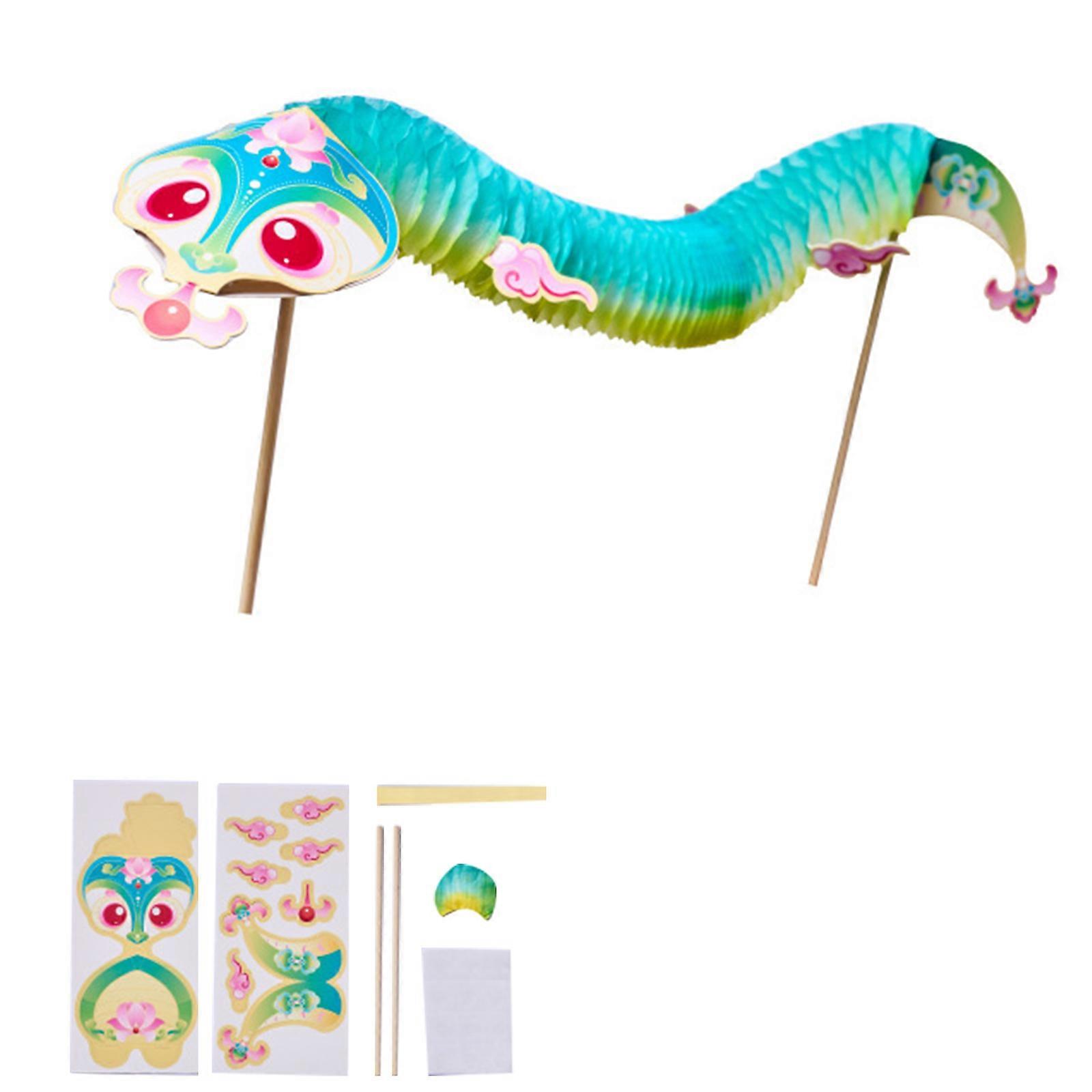 3D Dance Snake Assembly Toy Set for Kid Teen Handmade Chinese Paper Puppet Craft Set for Spring Festival Party Supplies  Style 5