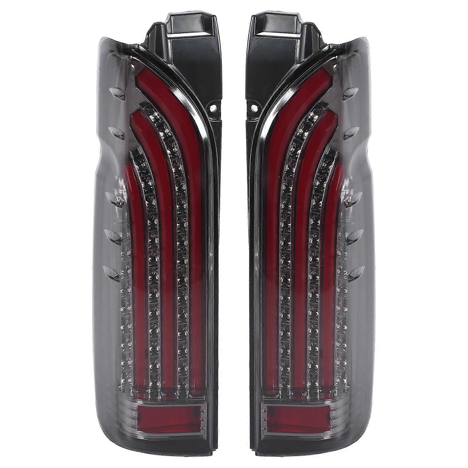 LED Tail Light Assembly Dynamic Turn Signals For Hiace 200 Commuter Van 2005-2017 (Smoky)