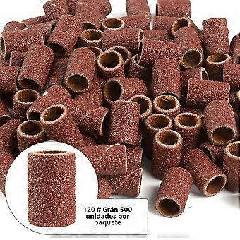 500-teiliges Nagelschwabbelstreifen-Set mit 80/120/180/240 Körnung Professionelle Maniküre Geeignet für Nagelbohrer für Acrylnägel