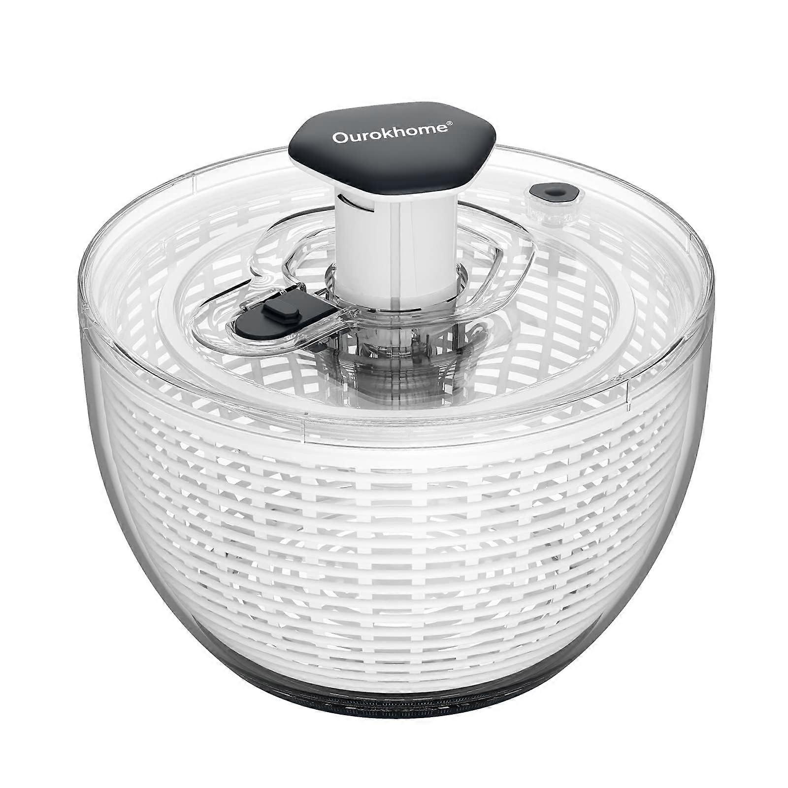 Large Salad Spinner Lettuce Dryer 6.3 QT for Greens and Veggies | BPA-Free Plastic, Easy-Clean Design